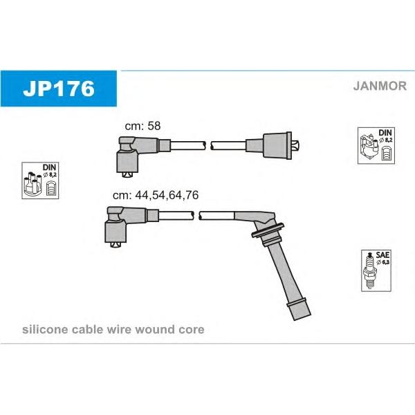 JANMOR - JP176 (Высоковольт. провода ком/кт)