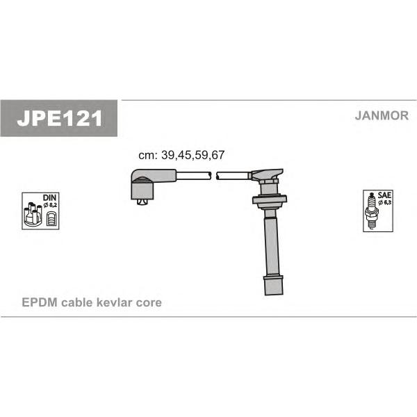 JANMOR - JPE121 (ком-т проводов/ Nissan Almera/Primera 2.0i 16V 96>)