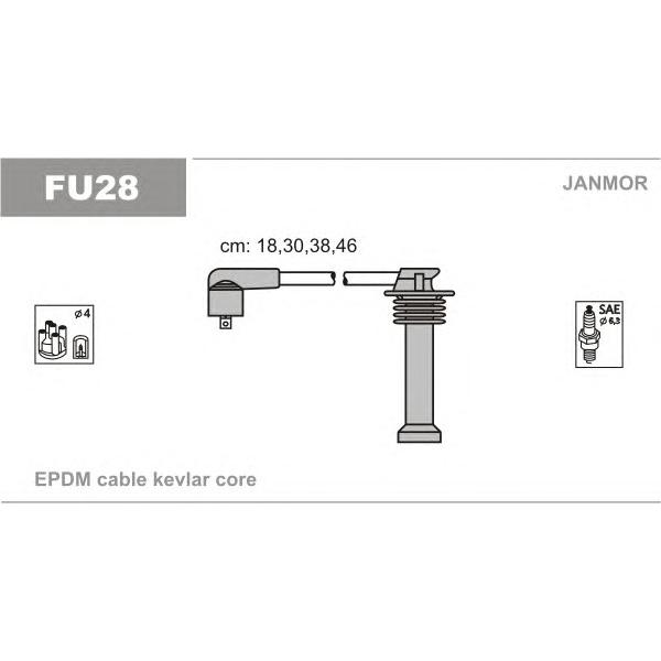 JANMOR - FU28 (Комплект проводов зажигания FORD: COUGAR 98-01)