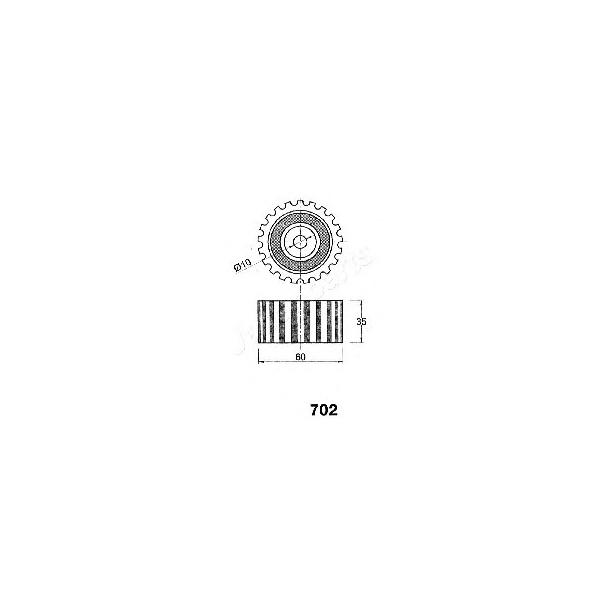 JAPANPARTS - BE-702 (Устройство для натяжения ремня, ремень грм)