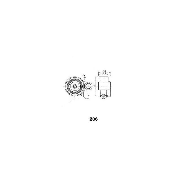 JAPANPARTS - BE-236 (Ролик натяжной ремня ГРМ 3.0TD)