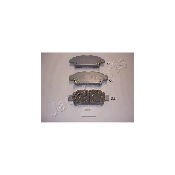 JAPANPARTS - PP258AF (Комплект тормозных колодок, дисковый тормоз)
