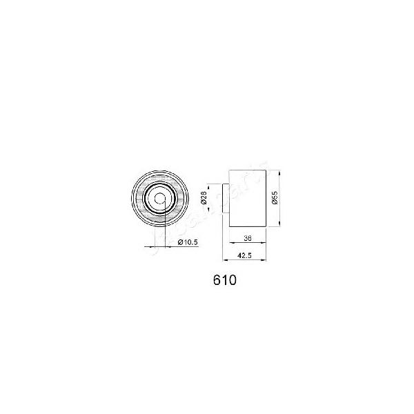 JAPANPARTS - BE-610 (Устройство для натяжения ремня, ремень грм)