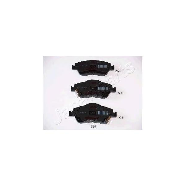 JAPANPARTS - PA-250AF (Комплект тормозных колодок, дисковый тормоз)