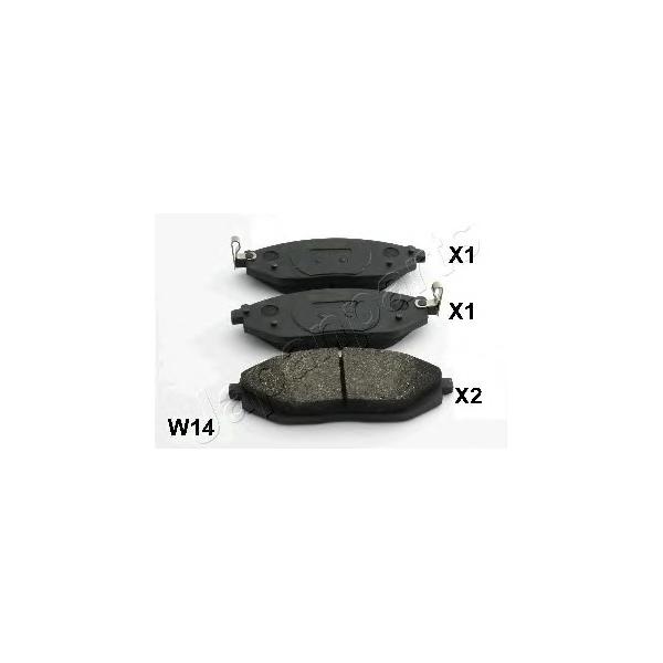 JAPANPARTS - PA-W14AF (Комплект тормозных колодок, дисковый тормоз)