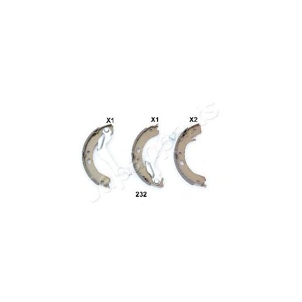 JAPANPARTS - GF-232AF (Комплект тормозных колодок, стояночная тормозная система)