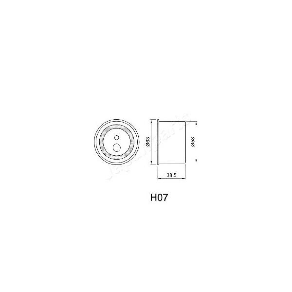 JAPANPARTS - BE-H07 (Ролик обводной ремня ГРМ Hyundai Tucson 2.7 2004~, Santa Fe 2.7 2006~2009, KIA Sportage 2.7 2004~)
