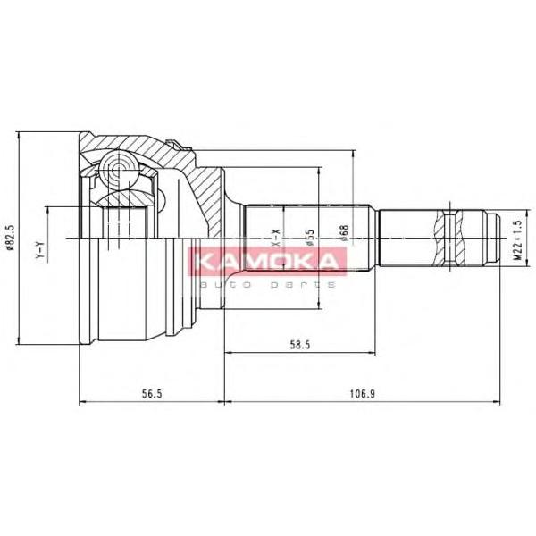 KAMOKA - 6542 (Шрус, внеш. 25/22/55MM NISSAN ALMERA (N15) 95-00)