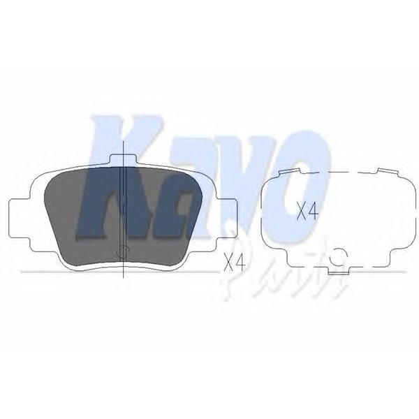 KAVO PARTS - KBP6547 (Комплект торм. колодок Re)