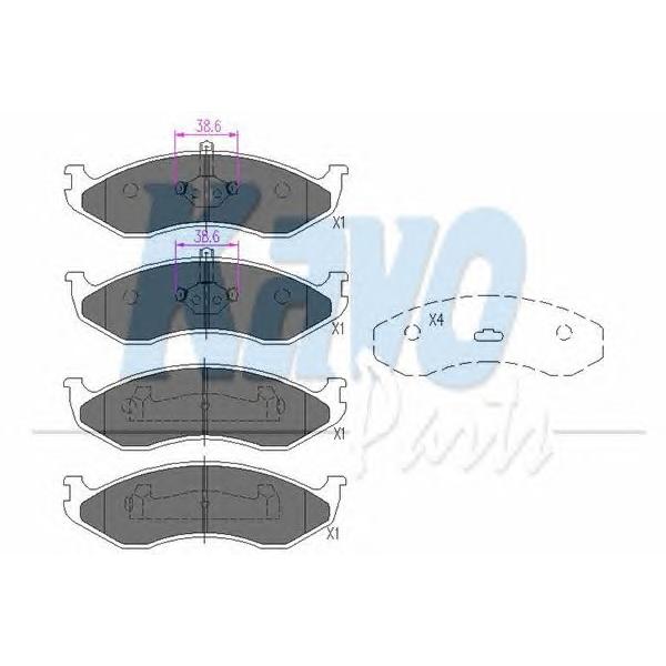 KAVO PARTS - KBP-4016 (Колодки тормозные)