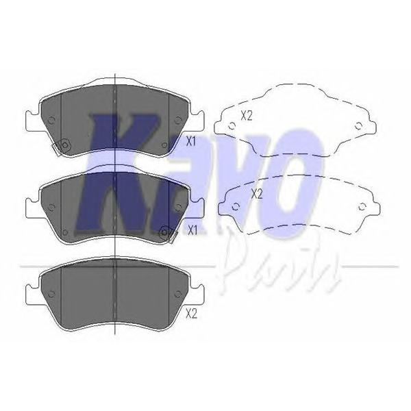 KAVO PARTS - KBP-9027 (Колодки тормозные передние)
