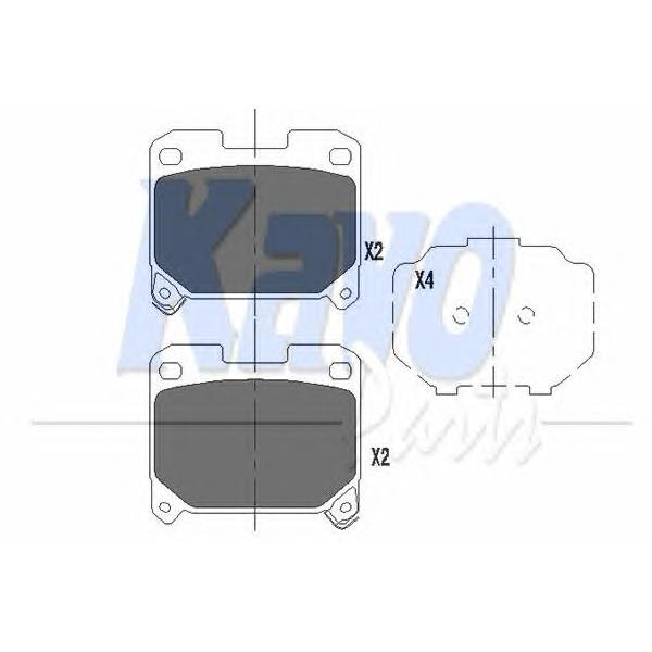 KAVO PARTS - KBP-9063 (Колодки тормозные TOYOTA CELICA 2.0 94-97/SUPRA 3.0 93-98 задние)