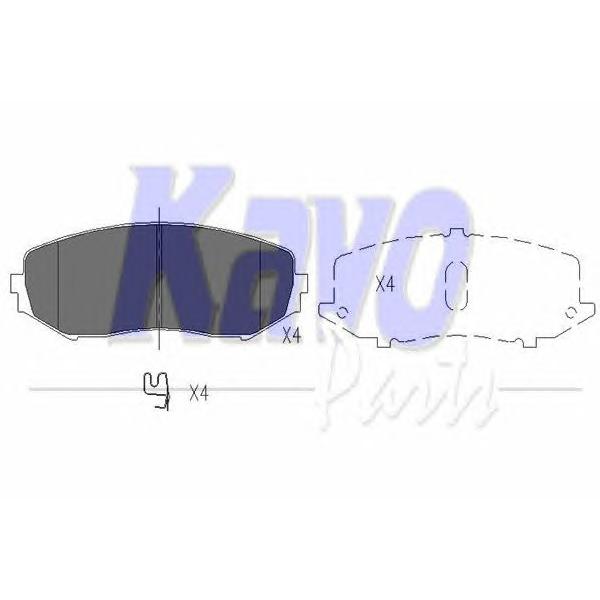 KAVO PARTS - KBP8512 (Колодки тормозные комплект)
