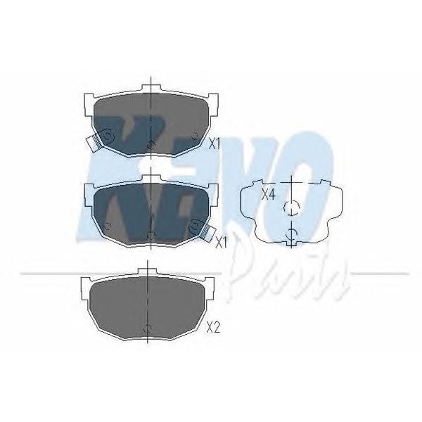 KAVO PARTS - KBP-3007 (Колодки тормозные задние)
