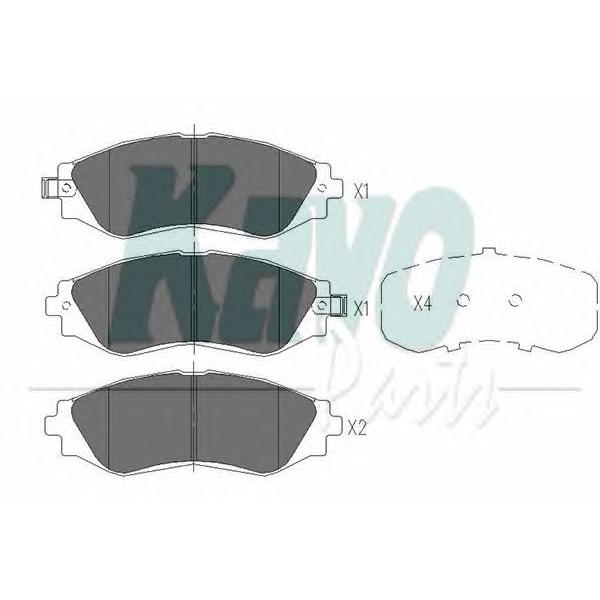 KAVO PARTS - KBP-1001 (Колодки тормозные комплект)