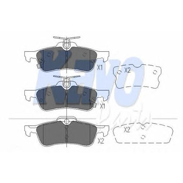 KAVO PARTS - KBP-9106 (Колодки тормозные задние)