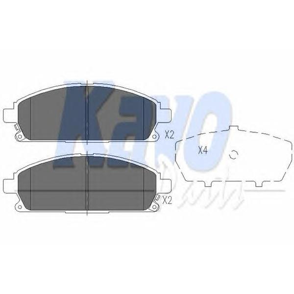 KAVO PARTS - KBP6516 (К-т торм. колодок Fr Nis Path (R50) 97-04, X-Trail)
