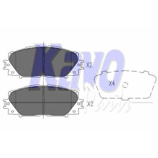 KAVO PARTS - KBP-9097 (Колодки тормозные TOYOTA YARIS 06- (Япония) с АБС передние)