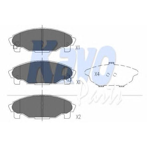 KAVO PARTS - KBP1502 (Колодки тормозные передние)