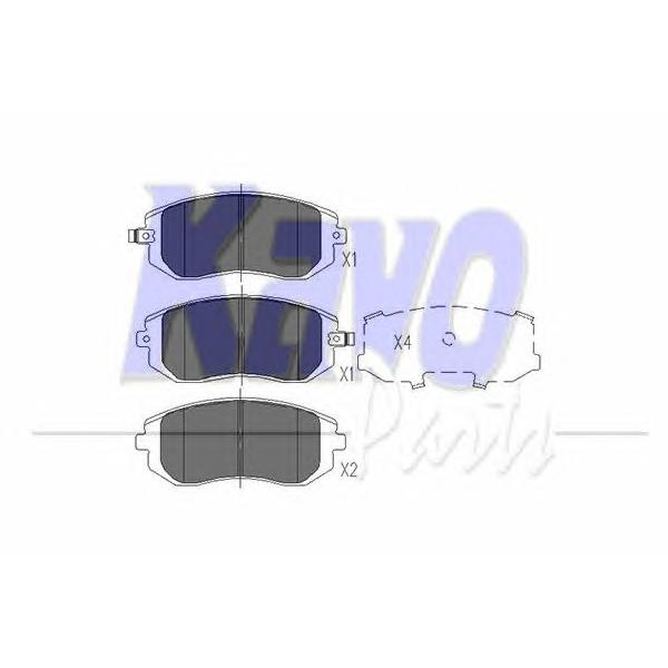KAVO PARTS - KBP-8004 (Колодки тормозные SUBARU FORESTER 01-/IMPREZA 01-/LEGACY 98- передние)