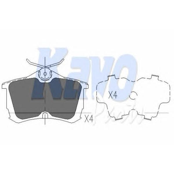 KAVO PARTS - KBP-2011 (Колодки тормозные задние)