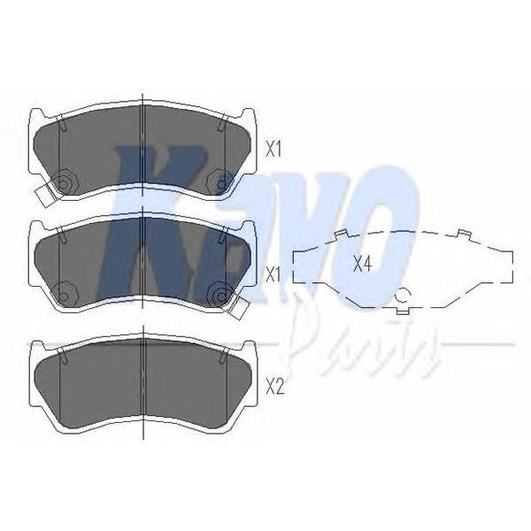 KAVO PARTS - KBP-6508 (Колодки тормозные NISSAN ALMERA N15 95-98 передние)