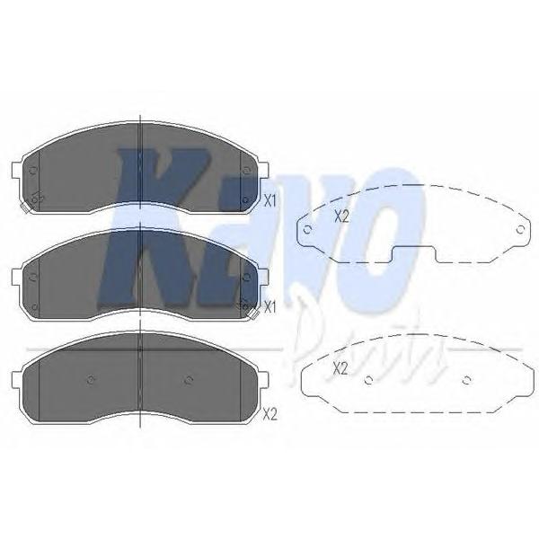 KAVO PARTS - KBP-4012 (Комплект тормозных колодок, дисковый тормоз)