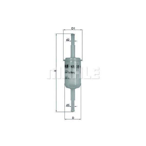 KNECHT - KL15OF (Фильтр топливный AUDI: 100 76-82, 100 82-90, 80 72-78, 80 78-86, 80 86-91)