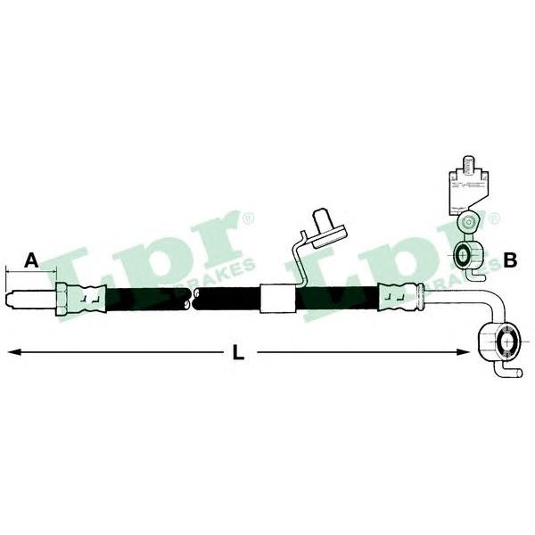 LPR - 6T46225 (Шланг тормозной передний L)