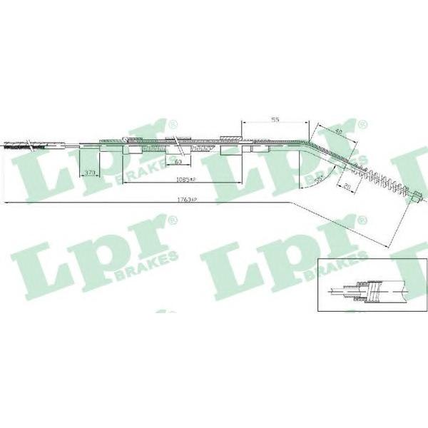 LPR - C0068B (Трос стояночного тормоза LPR)
