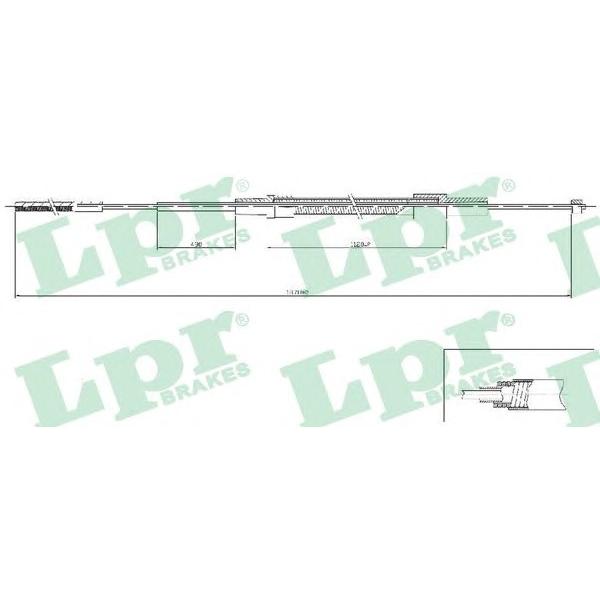 LPR - C0079B (Трос стояночного тормоза LPR)