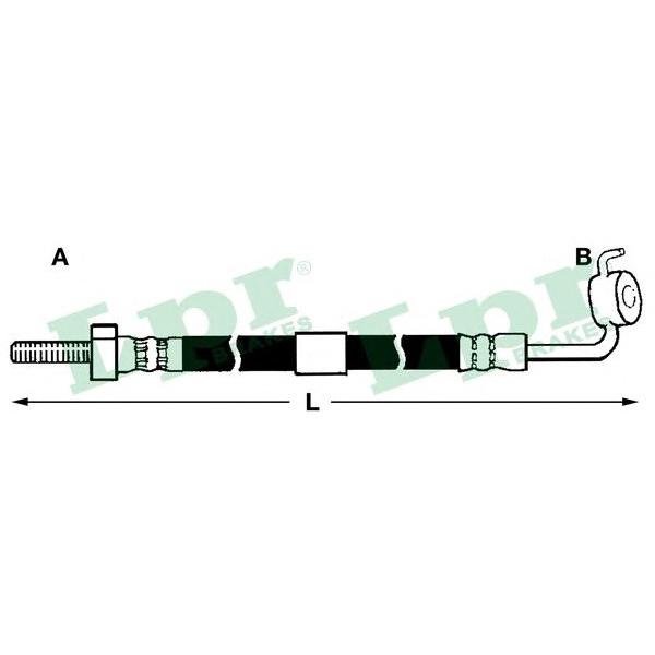 LPR - 6T46627 (Шланг тормозной передний R)
