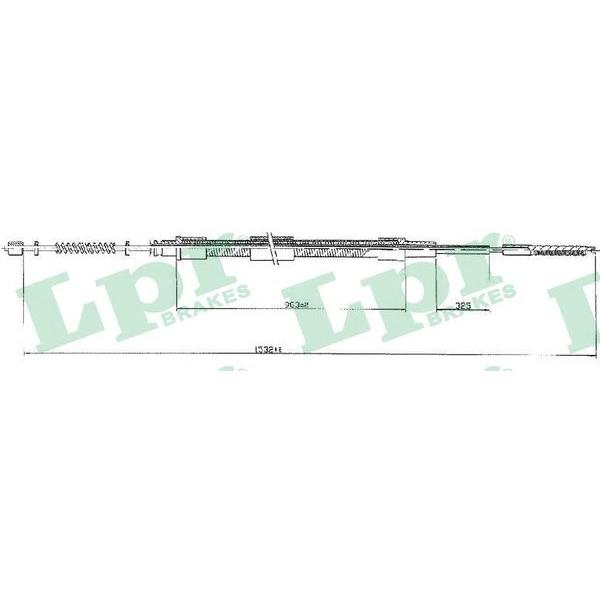 LPR - C0802B (Трос стояночного тормоза LPR)