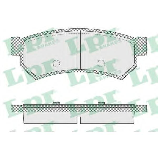 LPR - 05P1564 (колодки дисковые (зад. прямые ушки))