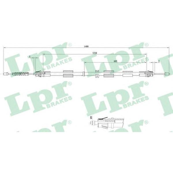 LPR - C0266B (Трос стояночного тормоза LPR)