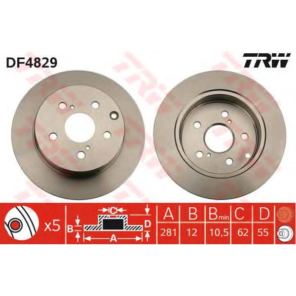 LUCAS-TRW - DF4829 (Диск тормозной)