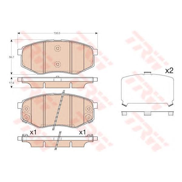 LUCAS-TRW - GDB3553 (GDB3553 колодки дисковые передние!/ Hyundai Sonata 09>)