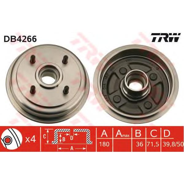 LUCAS-TRW - DB4266 (Барабан тормозной)