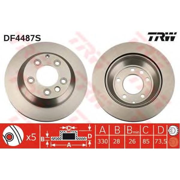 LUCAS-TRW - DF4487S (Диск тормозной задний Ø330x28)