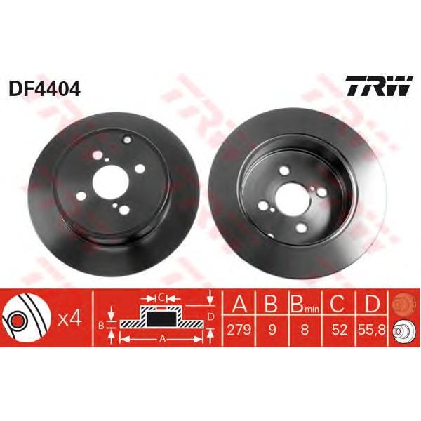 LUCAS-TRW - DF4404 (Диск тормозной)