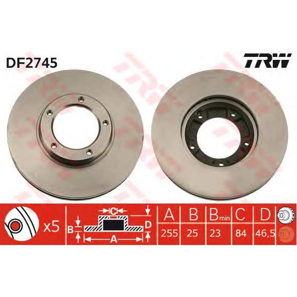 LUCAS-TRW - DF2745 (Тормозной диск DF2745)