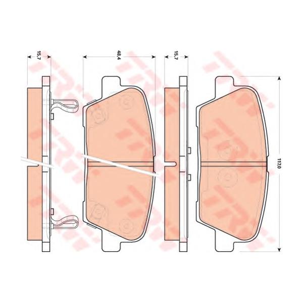 LUCAS-TRW - GDB3499 (Колодки тормозные задние)