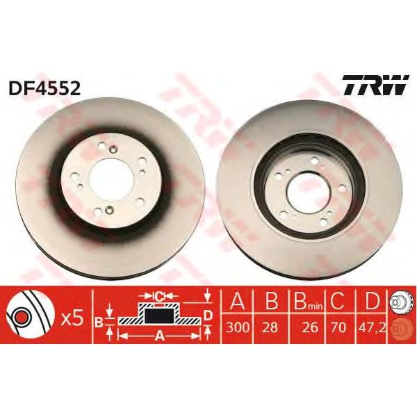LUCAS-TRW - DF4552 (Тормозной диск DF4552)