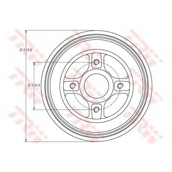 LUCAS-TRW - DB4214MR (Барабан тормозной RENAULT LOGAN/CLIO/MEGANE (d=203mm) с подш.,кольцом АБС)
