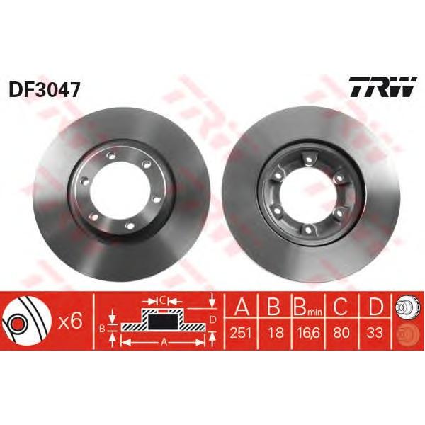 LUCAS-TRW - DF3047 (Тормозной диск)
