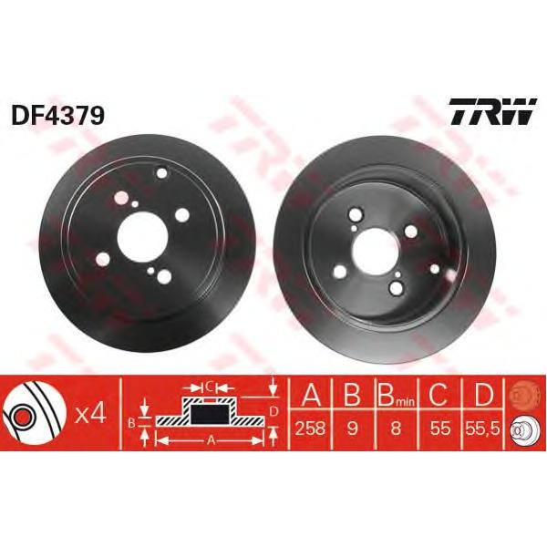 LUCAS-TRW - DF4379 (Диск тормозной)