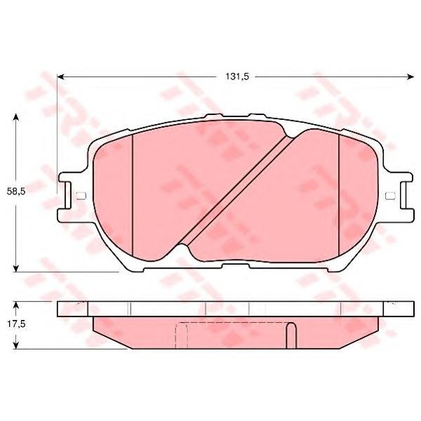 LUCAS-TRW - GDB3314 (колодки дисковые п./ Toyota Camry 2.4i/3.0i 01>)