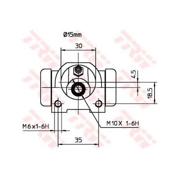 LUCAS-TRW - BWB104 (задн. торм. цил./ Fiat Tipo без ABS 1. 1-1. 6 i. e. 88-93)