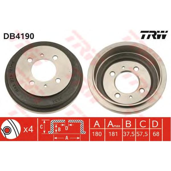 LUCAS-TRW - DB4190 (Тормозной барабан DB4190)