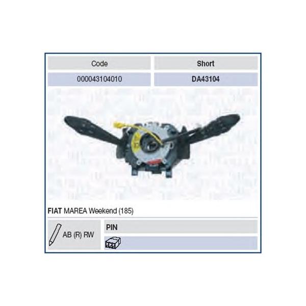 MAGNETI MARELLI - 000043104010 (Подрулевой переключатель в сборе)